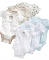 Easy in, easy out. This three pack of bodysuits from Little Me make it easy to get him ready and out the door for the day.