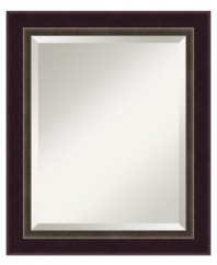 Dark bronze meets beveled glass for a wall mirror with classic, masculine appeal. Enhanced with a beaded outer edge, this versatile piece is a smart, functional addition to traditionally furnished homes.