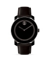 Large Movado BOLD watch with black dial with black accents.