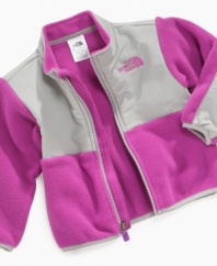 Add some expedition style to your baby girls wardrobe with this water-repellent Polartec performance fleece from The North Face.