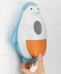Kids will have happy feet and clean ones too when they lather up all by themselves with this Skip Hop penguin soap dispenser made just for them! The dispenser is BPA and Phthalate-free which means it's made just for parents too.