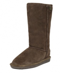 Tall suede boots will never go out of style for fall and winter, and Bearpaw's Bianca is a perfect example of a look that endures. The outer stitch embellishment yields a cozy, homespun finishing touch.