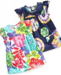 Add a bit of bright to her wardrobe with this colorful tunic from Carters.