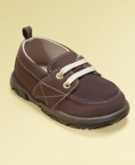 A contemporary classic, shrunk down to size! These deck shoes from First Impressions are a must-have for his collection.