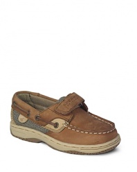 Sperry Top-Sider Toddler Boys' Bluefish Hook and Loop Boat Shoes - Sizes 7 Infant; 8-12 Toddler