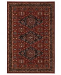 Old-world elegance. Breathtaking design. Made from semi-worsted New Zealand wool in a spectrum of rich, rustic colors, this Couristan area rug updates ancient patterns for today's well-decorated home.