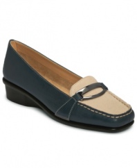 Present your most polished self with the Medley loafers by Aerosoles. A contrasting tongue topped by a buckle is a unique accent that wonderfully complements the all-day comfort features.