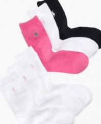 These socks from Ralph Lauren add some girly style to her foot fashion and are extremely comfortable and durable.