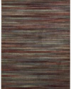 Nourison Interpretations Multicolor Stripe 3.6-Feet by 5.6-Feet Polyacrylic Area Rug