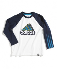 If sporty is his style, this shirt from adidas will be a hit.