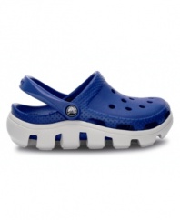 On-the-go is simple when he has these comfy clogs from Crocs to slip into.