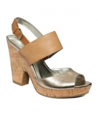 Your perfect dancing shoes. Alfani's Boogie sandals help you find the beat with natural cork styling and sleek straps.