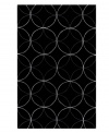 Interlocking circles create a lush geometric pattern that help shape any room on this bold black area rug from Surya. Hand-tufted from poly-acrylic fibers that provide luxurious softness without shedding, this rug adds a striking, easy-maintenance accent to any living space.