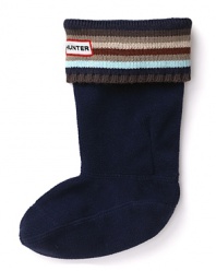 Line your essential Hunter wellies with these sumptuous fleece socks with chunky knit trim.