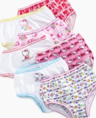She can have Hello Kitty wherever she goes, seven days a week with this seven-pack of underwear from Handcraft.