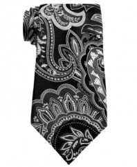 Pick up a cool pattern in your wardrobe. This Geoffrey Beene paisley tie shake it up.