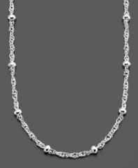 Ornament yourself with simple polish and shine. Giani Bernini puts a special spin on the Singapore chain with small beaded details. Crafted in sterling silver. Approximate length: 18 inches.