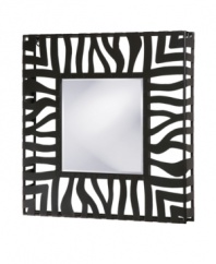 More than just a mirror. A serious statement piece, the Audubon wall mirror shows bold, uninhibited style with an edgy metal frame inspired by flocks of birds. From Howard Elliot.