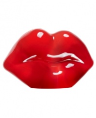 Pucker up. The Makeup Hot Lips figurine gets the conversation going with a sexy red pout in pure glass. Designed by Asa Jungnelius for Kosta Boda.