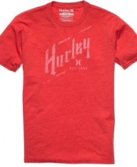 It's tee time.  This vintage-inspired t-shirt from Hurley captures your casual look.