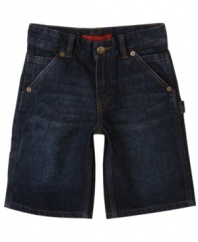 These carpenter-style shorts from Levi's will give him great grown-up style.