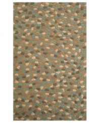 Like the dappled floor of a natural spring, the Earth River rug from the Gallia collection is delight to behold. With a richly textured surface that can only be created through intricate hand carving, the rug offers a pebble motif in organic browns and blues for an inspiring addition to your decor.