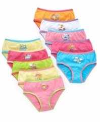 Cut down on laundry days and stock up on cuteness with this oh-so-sweet ten pack of underwear from Greendog!