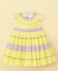Spring has sprung in this adorable colorblock dress from First Impressions.