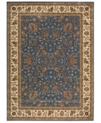Take tradition and turn it into something new. This exquisitely ornate area rug is rooted in ancient Persia design, but colored for the contemporary home. Crafted from Nourison's own Opulon(tm) yarns for a densely woven pile with long-lasting color retention and durability.