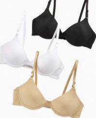 Get the perfect shape and fit to match her ultra-fab style with Maidenform's comfortable underwire bra with molded cups.