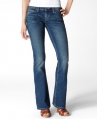Fabulously fitted, these Levi's 524 bootcut jeans look perfect over wedges and platforms for elevated day-to-night style!