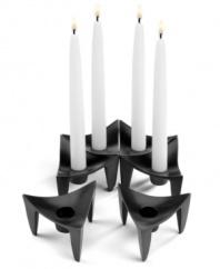 Arrange for dramatic lighting with Dansk. Design With Light triangle candle holders make a bold statement when spread throughout a room or cleverly arranged in one hexagonal formation.