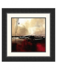 Music to the ears of modern art lovers, Laurie Maitland's Symphony in Red and Khaki I is an abstract collision of earth, water and sky. This bold new vision makes a powerful statement in ultra-contemporary homes. Complemented by a sleek black frame.
