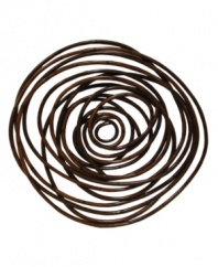 Coffee-colored rattan is bent and shaped into a mesmerizing swirl, a fun alternative to traditional posters and prints and, at 4-feet wide, a piece that'll redefine a room.