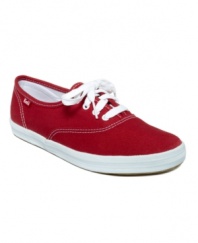 The crisp, sporty styling of the canvas Keds Champion Oxford Sneakers never go out of fashion.