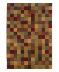 A colorful patchwork of deep and gentle hues, this rug adds an air of exuberance to any room. Making brilliant use of sharp geometry, the small square pattern will be a natural accompaniment to the lines of your décor. Stylish and built for durability, this rug is designed for maximum sophistication and minimum upkeep.