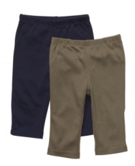 Dressing him just became the easiest part of the day with these comfortable pants from Carters.
