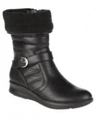 Cold weather beware. You'll be buckled up and ready with these fashionable and functional Westin boots by Naturalizer featuring a fleece cuff.