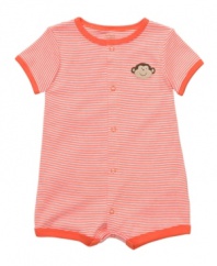 Perfect for your Curious George...or Billy or Bobby. This cute Carters romper will make him comfortable no matter how much monkeying around he does.