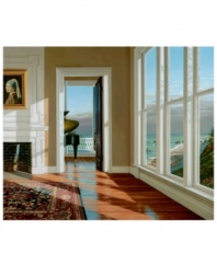 Your home away from home. A wall of windows on the water and grand piano in the next room inspire truly harmonious living. A giclee print on gallery-wrapped canvas, Music Study boasts brilliant color and timeless appeal. By artist Edward Gordon.
