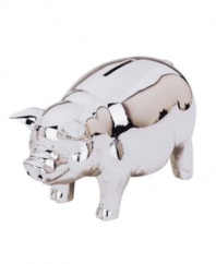 Keep the change. Crafted of tarnish-proof silver plate, this quintessential piggy bank from Reed & Barton is a classic for kids' rooms and something mom and dad can appreciate, too!