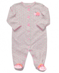 An adorable coverall that will keep her comfy and cozy during the winter months.