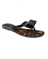 Flip flops get the flirty treatment by Rampage. You'll love the Paycee design with their cute, patent bow.