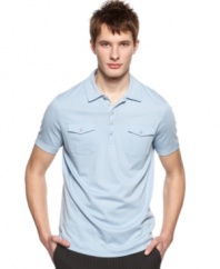 Salute your style with this military-inspired polo shirt from Kenneth Cole Reaction.