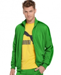 Puma gets it right with the sleek and streamlined feel of this essential track jacket, perfect for the court or couch. (Clearance)
