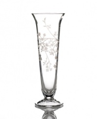 Utterly romantic, the Trousseau bud vase from Martha Stewart Collection features a feminine tulip shape and etched florals in clear glass. A beautiful gift for the happy couple.