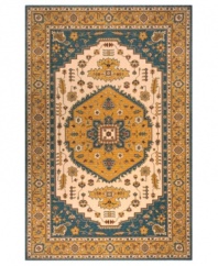 A triumph of traditional design, this area rug by Momeni is inspired by the rarest Persian pieces -- the epitome of beauty for thousands of years. Made of sumptuously soft New Zealand wool, each piece is specially woven to enhance its antiqued appearance.