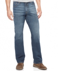These boot-cut jeans from Nautica are easy-going -- perfect for a casual weekend look.