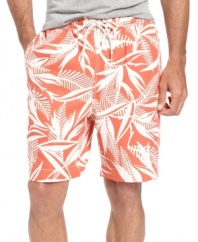 Get in the mix for the summer, vacation and beyond. These Tommy Bahama swim trunks are ready to go.