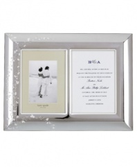 An instant classic from kate spade, the Gardner Street invitation frame features stems of leafy foliage flourishing in brilliant silver plate. A thoughtful gift for brides-to-be!